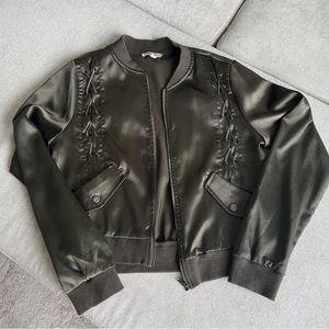 Green bomber jacket